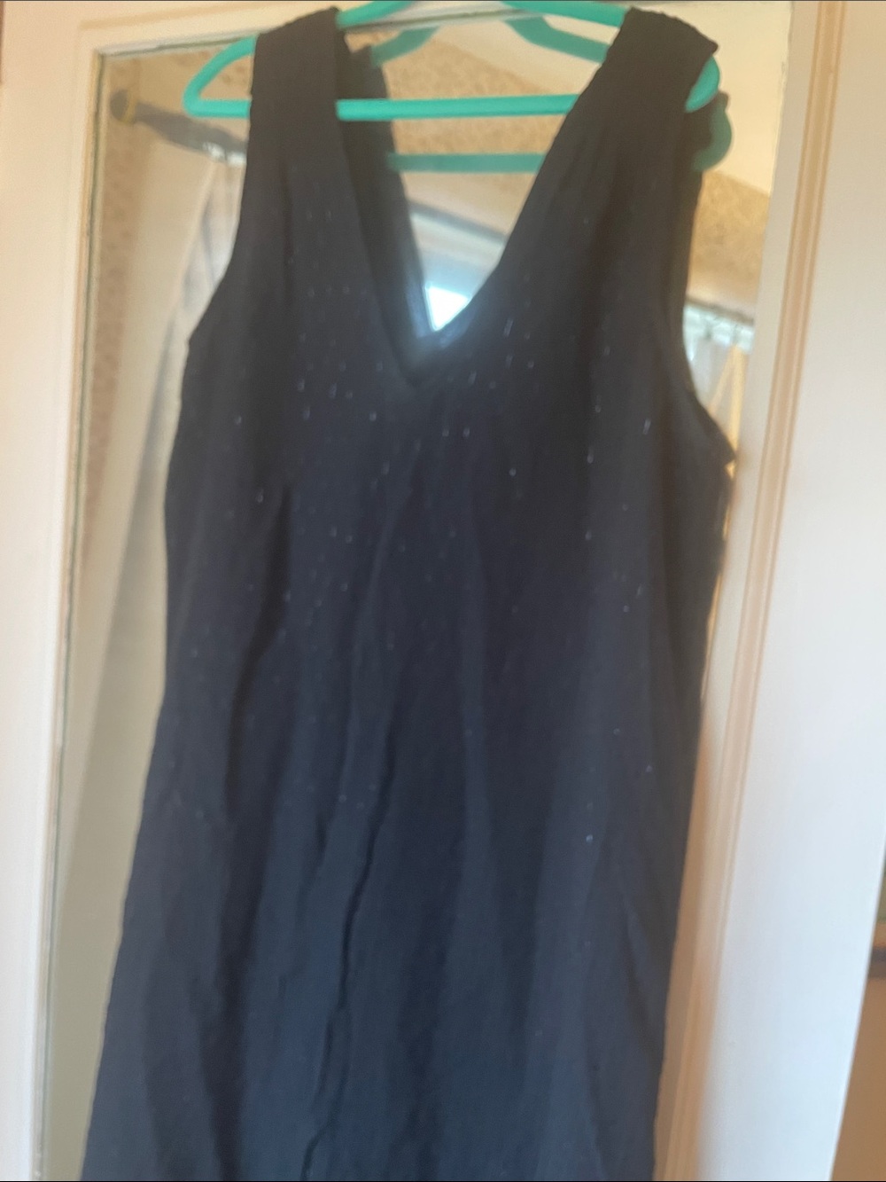 Madewell Black Sleeveless V-Neck Mini Dress